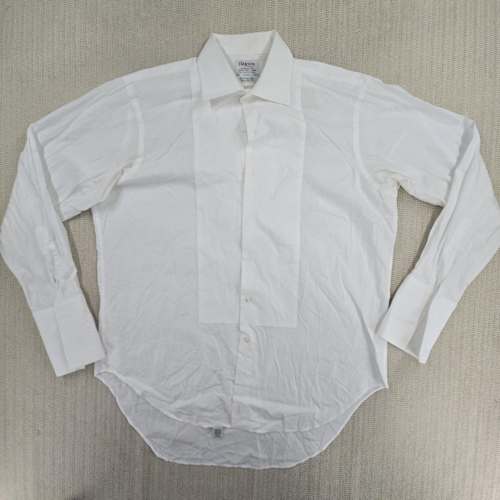 T.M. Lewin Tuxedo Shirt Mens 16.5 34/35 White Eveningwear French Cuff Dress - Picture 2 of 12